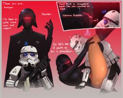 1boy 1boy1girl 1girls big_breasts breasts brown_body brown_skin busty color comic dark-skinned_female dark_skin dialogue english_text female helmet hi_res highres jedi:_fallen_order justrube male nipples penetration penis pussy rube second_sister sex star_wars stormtrooper straight sweat text trilla_suduri vagina vaginal_penetration wholesome