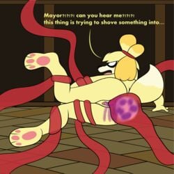 1:1 1girls animal_crossing anthro anus ass bound canid canine canis dialogue domestic_dog egg_implantation english_text explicitly_stated_nonconsent female genitals hair hi_res impregnation isabelle_(animal_crossing) looking_back mammal nintendo open_mouth oviposition ovipositor ovum pawpads penetration presenting presenting_hindquarters pussy rape red_tentacles restrained shih_tzu solo_focus spread_legs tentacle tentacle_bulge tentacle_in_pussy tentacle_ovipositor tentacle_penetration tentacle_sex text toy_dog trainerziv translucent translucent_body translucent_tentacles vaginal_egg_implantation vaginal_oviposition vaginal_penetration video_games yellow_body