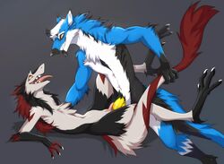 2018 anthro anthro_on_anthro anthro_penetrated anthro_penetrating anthro_penetrating_anthro axel_(axelthesergal) black_body black_fur blue_body blue_fur digital_media_(artwork) duo erection female female_penetrated fur genitals hi_res looking_at_another male male/female male_penetrating male_penetrating_female mammal nude penetration penile penis pussy red_body red_fur sergal sex shysa_the_sergal smile teeth tongue tongue_out vaginal_penetration vaginal_penetration viskasunya white_body white_fur yellow_eyes yellow_penis