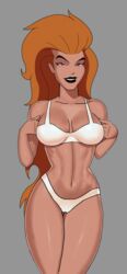 1girls big_breasts bikini breasts cameltoe claire_selton cleavage clothing dc dc_comics dcau drawingthings12 edit female female_only fully_clothed game_cg long_hair long_orange_hair looking_at_viewer navel orange_hair red_eyes redhead smile smiling smiling_at_viewer solo something_unlimited sunsetriders7 superman:_the_animated_series superman_(series) swimsuit very_long_hair volcana_(dc) white_bikini