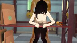 1boy 1girls 3d animated bent_over bouncing_breasts breasts dark-skinned_male dark_skin female forced from_behind gif human interracial lowres lucislab male nipples rape ruby_rose rwby small_breasts standing standing_sex