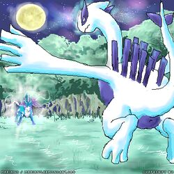 1:1 anus digital_media_(artwork) duo female feral forest legendary_pokémon low_res lugia male male/female mariano moon night nintendo oekaki plant pokemon pokemon_(species) suicune tree video_games