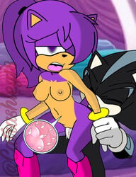 1boy 1girls ashley_the_hedgehog catrashley18 closed_eyes cum cum_in_pussy cum_inside impregnation mephiles_the_dark on_bed ovum pillow pregnant riding riding_penis sonic_(series) straight vaginal_penetration