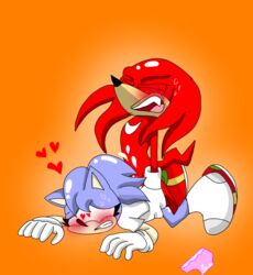 blush heart-shaped_pupils knuckles_the_echidna mariyah_the_hedgehog shit_art sonic_(series) sonic_the_hedgehog