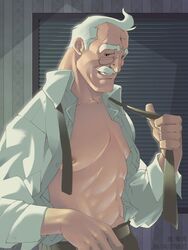 bara batman:_the_animated_series batman_(series) dc_comics dcau glasses james_gordon male male_only muscle muscles open_clothes open_shirt shirt solo taiga