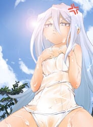 angry bikini chrome_shelled_regios felli_loss looking_down swimsuit wet