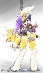 anal_beads censored digimon fur furry impmon interspecies renamon sex_toys straight tagme vibrator vixen_tamer