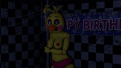 4k absurd_res bedroom_eyes belly_button birthday_party checkered_background chick chicken disboi215 disboi215_(artist) five_nights_at_freddy's five_nights_at_freddy's_2 night pole_dancer pole_dancing red_nipples red_panties scottgames sfm skinny skinny_girl small_breasts source_filmmaker stripdance stripper stripper_pole topless topless_female toy_chica_(fnaf)