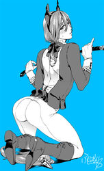 1boy ass_cutout assless_chaps blush bubble_butt buttplug buttplug_tail crop dilf facing_away femboy frills fuji0kayu girly gloves hair_ribbon horse_ears horseplay knee_boots long_hair looking_at_viewer looking_back low_ponytail male male_only malesub mature_male milf-type_dilf on_knees original partially_clothed ponyplay ponytail riding_crop sissy solo_male trap