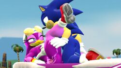 3d 3d_(artwork) anthro anus ass avian babylonian balls beak bird blue_body blue_eyes breasts duo female goggles green_eyes hair happy_sex hedgehog interspecies male male/female mobian_(species) nackey nipples penis purple_body sex sonic_(series) sonic_riders sonic_the_hedgehog straight swallow_(bird) thick_thighs wave_the_swallow