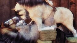 3d 3d_(artwork) anal anal_sex animal_genitalia animal_penis animated balls bouncing_balls digital_media_(artwork) duo equid equine equine_penis erection fellatio feral feral_on_feral feral_penetrated feral_penetrating feral_penetrating_feral genitals gif horse low_res lying male male/male male_penetrated male_penetrating male_penetrating_male mammal missionary_position on_back oral oral_penetration oral_while_penetrating penetration penile penis sex short_playtime trioami260