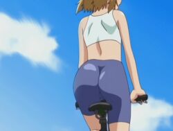 1femboy androgynous animated animated_gif ass bicycle bike_shorts boku_no_pico crop_top dat_ass femboy feminine_male girly human large_ass male male_only pico solo solo_focus solo_male spats trap young