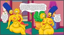 belly big_ass big_breasts bynshy chubby chubby_female clothing dress fat incest lisa_simpson marge_simpson milf the_simpsons