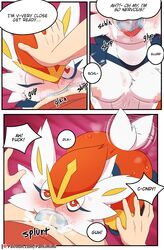 <3_eyes 1girls 2021 absurd_res anthro anthro_penetrated ass blush breasts cinderace comic condom deepthroat dialogue english_text faceless faceless_human faceless_male female female_cinderace female_focus female_penetrated female_pokemon heart hi_res human human_on_anthro human_penetrating human_penetrating_anthro interspecies male male/female male_penetrating male_penetrating_female mammal manene nintendo nipples one_eye_closed oral oral_penetration out_of_frame patreon penetration penis_in_mouth pokémon_(species) poképhilia pokemon pokemon_ss profanity sexual_barrier_device solo_focus text video_games