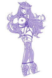 1girls arms_behind_back arms_tied ass big_ass big_breasts biting_lip bondage boots bound camilla_(fire_emblem) chains collar fire_emblem fire_emblem_fates high_heels large_breasts legs_tied lock long_hair naked_footwear naughty_face nintendo nipples raver1357 restrained rope rope_between_breasts rope_bondage rope_harness solo solo_female thighhigh_boots thighhighs