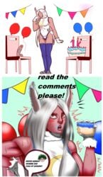 bunny cake chair dildo dildo_chair miruko my_hero_academia party penis rumi_usagiyama sweat white_hair