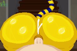 1boy 1girls 2023 2d 2d_animation after_buttjob anal anal_grip anal_penetration anal_sex animal_crossing animated ankha ankha_(animal_crossing) anus ass big_ass bubble_ass bubble_butt cum cum_on_ass from_behind from_behind_position gif light-skinned_male nintendo pixel_animation pixel_art sex spinneborg