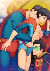 clark_kent damian_wayne dc dc_comics dilf father_and_son gay incest jon-el jonathan_kent kal-el male male_only robin_(damian_wayne) robin_(dc) suiton superboy superboy_(jonathan_kent) superman superman_(clark_kent) superman_(series) supersons teen_boy yaoi