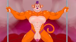 beige_skin monkey monkeybone orange_skin purple_hat shiny_skin two_tone_skin