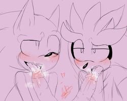 oral oral_sex penis silver silver_the_hedgehog sonic_(series) sonic_the_hedgehog sonic_the_hedgehog_(comics) sonic_the_hedgehog_(series) yaoi