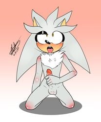 masturbation penis silver silver_the_hedgehog solo sonic_(series) sonic_the_hedgehog_(comics) sonic_the_hedgehog_(series)