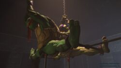 16:9 3d_(artwork) ankle_cuffs anthro armpit armpits chains chastity chastity_cage chastity_device digital_media_(artwork) dildo donatello_(tmnt) duo flexible handcuffs hi_res humanoid injustice_2 male male/male michelangelo_(injustice) michelangelo_(tmnt) pain predicament_bondage reptile scalie sex_toy shackles source_filmmaker splits spread_legs spreading stormrider suspension teenage_mutant_ninja_turtles torture turtle widescreen