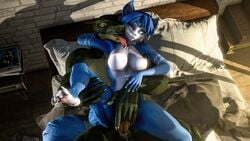 16:9 2020 3d 3d_(artwork) 5_fingers a_big_fish anthro anthro_on_anthro anthro_penetrated anthro_penetrating anthro_penetrating_anthro areola bed blue_body blue_ears blue_fur blue_hair breasts canid canine clothing digital_media_(artwork) discarded_clothing domination duo female female_on_top female_penetrated fingering fingering_partner fingers forked_tongue fox fur furniture genitals green_body green_scales green_tail hair hand_on_leg inside krystal leg_grab lizard lizard_(petruz) looking_at_another lying male male/female male_domination male_on_bottom male_penetrating male_penetrating_female mammal nintendo nipples nude on_back on_bed on_bottom on_top one_eye_closed penetration penile penile_penetration penis pillow pink_areola pink_nipples reptile scales scalie sex spread_legs spreading star_fox submissive submissive_female teeth tongue tongue_out video_games widescreen