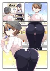 ass ass_expansion big_ass big_butt breast_expansion brown_hair butt clothing comic cookie female gender_transformation hair_growth hips hopetg huge_ass huge_butt human human_only humanoid kjus large_ass large_butt male mtf_transformation rule_63 snow thick thick_ass thick_thighs thighs transformation wide_hips