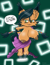 archie_comics breasts cornchip21 dialogue felid feline female hi_res lynx mammal nicole_the_lynx ravrous solo sonic_(series) sonic_the_hedgehog_(archie) sonic_the_hedgehog_(comics) sonic_the_hedgehog_(series)