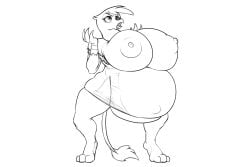 3:2 4_fingers anthro anthrofied areola avian barefoot beak belly big_areola big_belly big_breasts big_nipples breasts clothed clothing digital_media_(artwork) dress exposed_breasts eyelashes feathers feet female fingers forearms friendship_is_magic fur gilda_(mlp) gryphon half-closed_eyes hasbro hi_res huge_belly huge_breasts hyper hyper_belly hyper_breasts monochrome moonlitbrush_(artist) my_little_pony mythological_avian mythological_creature mythology narrowed_eyes navel nipples open_mouth pregnant pregnant_anthro pregnant_female ready_to_pop scaled_forearms scales simple_background solo standing tail tail_tuft toes topwear tuft white_background