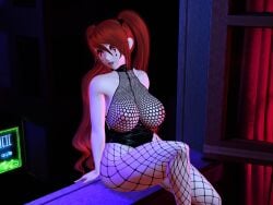 clown_girl exposed_breasts fishnet_topwear second_life solo_female zallaria zally