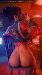 1girls 3d ass big_ass blender cd_projekt_red cyberpunk_2077 female female_only forceballfx panam_palmer