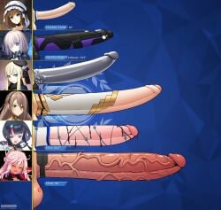 6futas adele_(fate) charlotte_corday_(fate) chloe_von_einzbern dark-skinned_futanari erection erice_utsumi_(fate) fate/grand_order fate_(series) foreskin futa_only futanari genitalwear humanoid_genitalia humanoid_penis kushishekku large_penis light-skinned_futanari mash_kyrielight multiple_penises penis penis_accessory penis_size_chart penis_size_comparison_meme reines_el-melloi_archisorte testicles trimmau uncircumcised