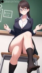 ai_generated feet feet_focus foot_fetish school_uniform teacher teacher_outfit