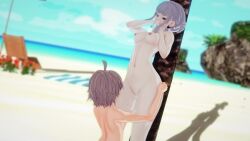 3d cunnilingus danganronpa danganronpa:_trigger_happy_havoc danganronpa_2:_goodbye_despair eating_pussy female koikatsu licking_pussy naegi_makoto pekoyama_peko pussy squirting tagme video