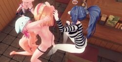 3d alice_margatroid bondage chinkaigyogyo mizuchi_miyadeguchi nude okunoda_miyoi touhou yuri