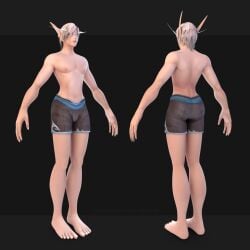 1boy 3d 3d_model blood_elf femboy male male_focus male_only no_sex tagme tagme_(artist) underwear world_of_warcraft