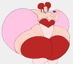 1girls big_breasts breasts female heart_symbol huge_thighs hyper_thighs maxhp_(verdazin) thighs verdazin