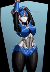 alien alien_girl arcee arcee_(prime) female female_only giant_woman giantess hips robot robot_girl ryosuart stretching thick thick_hips thick_thighs thighs transformers transformers_prime wide_hips