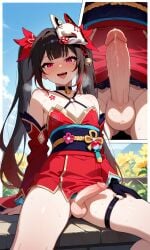 1boy 1femboy ai_generated ass balls blush cock femboy feminine_male gay honkai:_star_rail honkai_(series) horny hoyoverse imminent_oral light-skinned_femboy mihoyo outside partially_clothed penis pov precum public rule_63 self_upload sissy smile sparkle_(honkai:_star_rail) submissive_pov testicles trap yaoi