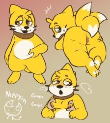 anthro anus anus_peek ass_grab ass_up belly blush blushing_at_viewer braylen_(fiddlebops) braylen_b_bothamious_i_(fiddlebops) brown_eyes buizel cat_mouth chubby_anthro chubby_belly chubby_female dave_and_bambi_mod female_only fiddlebops floatzel fnf_mod fnf_mods full_body full_color furry glistening_eyes groping groping_breasts incredibox_mod neppyin pink_nipples pokemon_(species) self_upload solo solo_female sparkling_eyes tuft whiskers yellow_fur