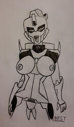 1girls alien alien_girl big_breasts breasts busty curvy curvy_body curvy_female curvy_figure curvy_hips cybertronian elita_one female female_only hasbro horny looking_at_viewer machine mechanical naughty_face nestoperative nipples pussy robot robot_girl solo solo_female tongue tongue_out traditional_media_(artwork) transformers transformers_animated vagina