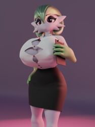 3d anthro business_suit female gardevoir large_breasts milf pokémon_(species) pokemon pokemon_(species) tradelt wide_hips