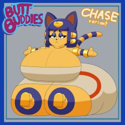 ankha_reinhart_(user3345) big_ass big_breasts breasts bubble_butt cleavage female furry huge_ass huge_breasts thick_thighs user3345 wide_hips