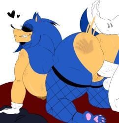 bify bite_mark ear_piercing fishnet_legwear fishnets furry furry_female genderswap_(mtf) heart looking_back pawpads penetration penis_in_pussy sonic.exe sonic.exe_(series) sonic_(series) spank_marks spanking y/n