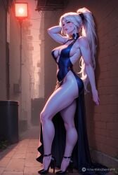 ai ai_generated animedrawing animegirl animemangagirl animestyle curvy dota dota2 dota2fanart dota2girls dota2hentai18 dota2heroes dota_2 dotadragonsblood drow_ranger female gamecharacter gamefanart looking_at_viewer nude painting pencil photoshop traxex white_hair