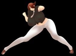 1girls athletic athletic_female bending_forward bending_over bent_forward bent_over big_ass breasts busty clothed curvaceous curvy curvy_female female huge_ass huge_breasts karasumiya king_of_fighters large_ass large_breasts light-skinned_female light_skin medium_hair pale-skinned_female pale_skin pants red_eyes red_hair round_breasts see-through see-through_clothing see_through shirt shoes short_hair standing thick thick_thighs thighs tie vanessa_(kof) voluptuous voluptuous_female wide_hips