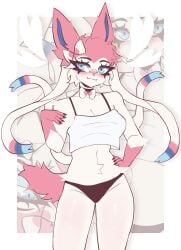 anthro ass blush eeveelution nintendo pokemon pokemon_(species) purrkuri sylveon tail vampibat