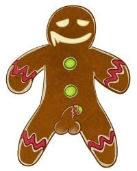 flaccid gingerbread_man male male_only non-human non-human_only penis solo solo_focus solo_male toony transparent_background