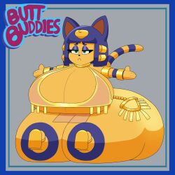 ankha_reinhart_(user3345) big_ass big_breasts breasts bubble_butt cleavage female furry huge_ass huge_breasts thick_thighs user3345 wide_hips